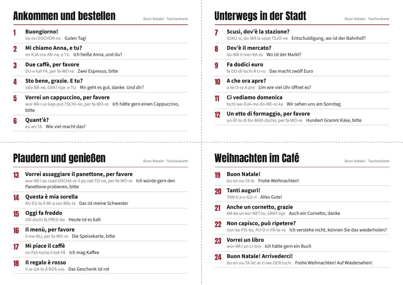 Vorschau der Taschenkarte mit den 24 Sätzen